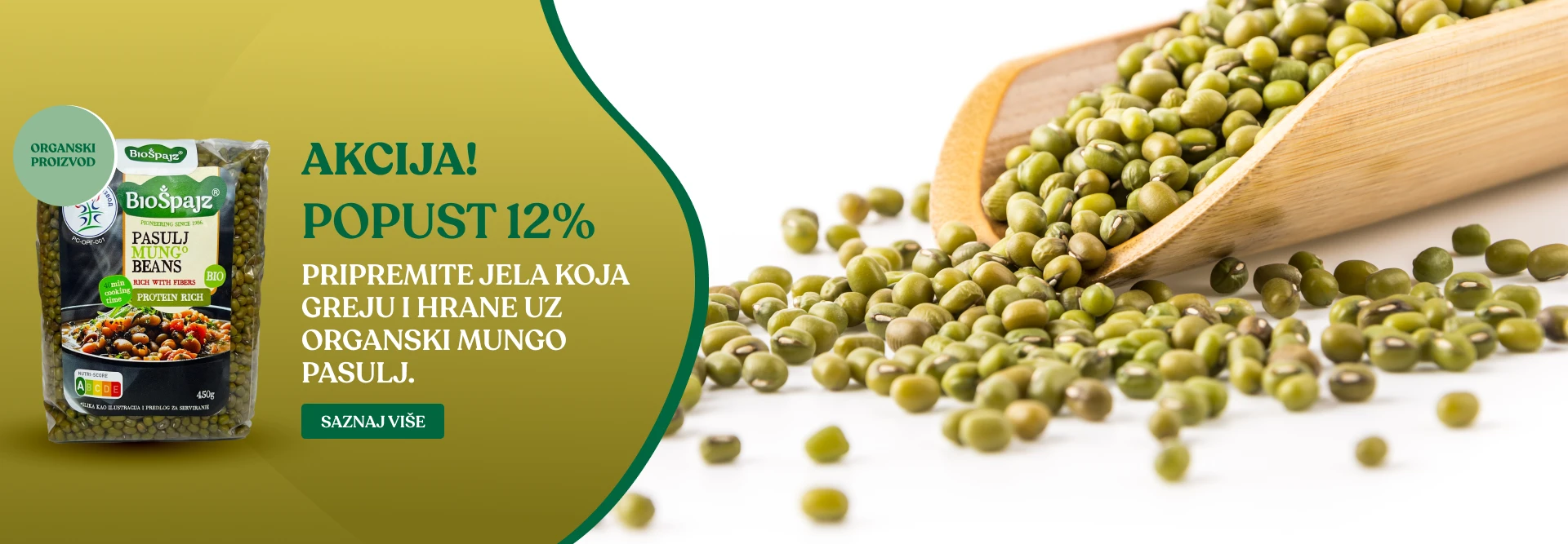 Pripremite jela koja greju i hrane uz organski mungo pasulj.