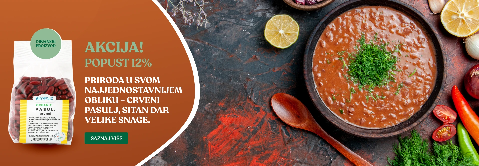 Priroda u svom najjednostavnijem obliku – crveni pasulj, sitan dar velike snage.