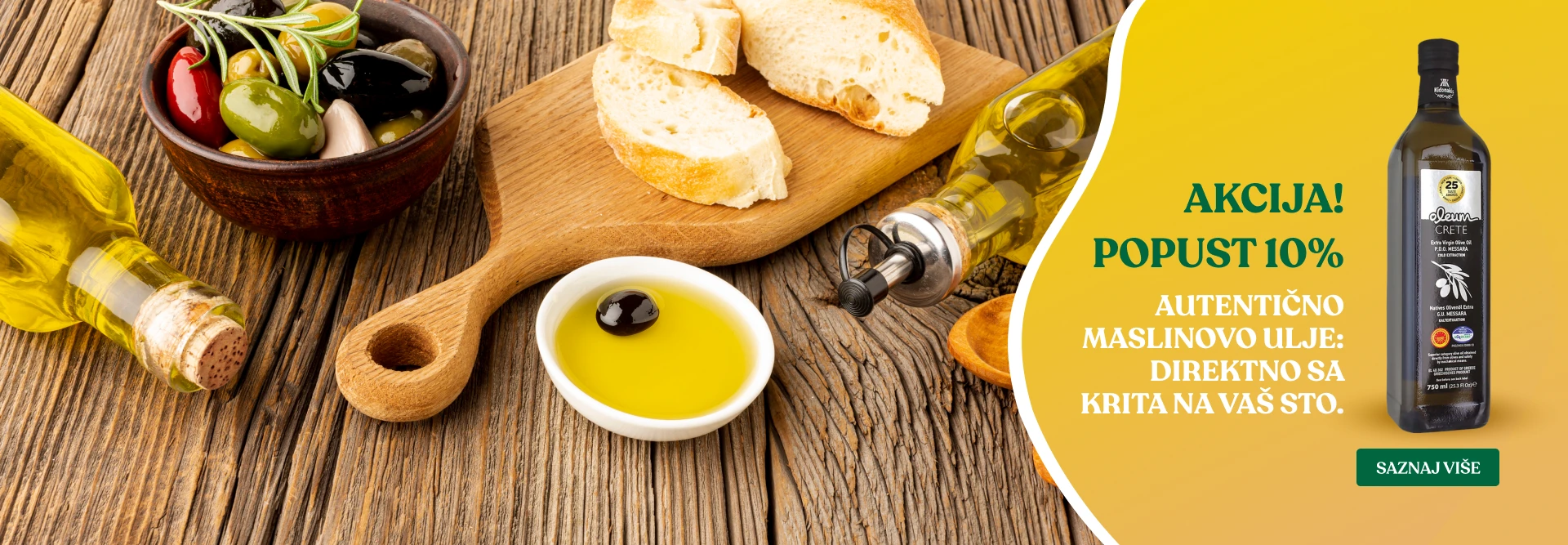 Autentično maslinovo ulje: Direktno sa Krita na vaš sto.