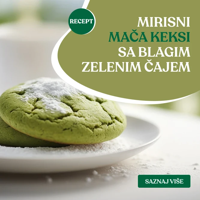 Mirisni mača keksi sa blagim zelenim čajem