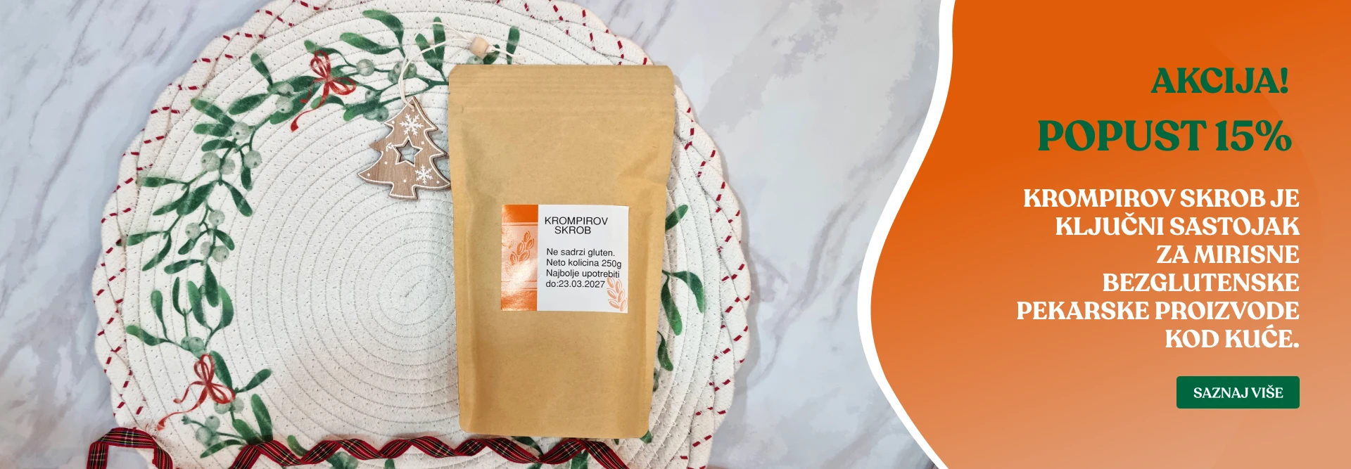 Krompirov skrob je ključni sastojak za mirisne bezglutenske pekarske proizvode kod kuće.