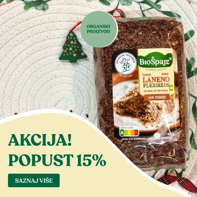 Uvedi u ishranu organsko laneno seme, jer je prirodno bogato vlaknima i omega-3 masnim kiselinama.