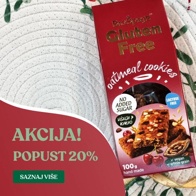 Ovseni keks sa liofilizovanom višnjom i kakaom za uživanje u zdravoj kombinaciji antioksidanasa i vlakana.