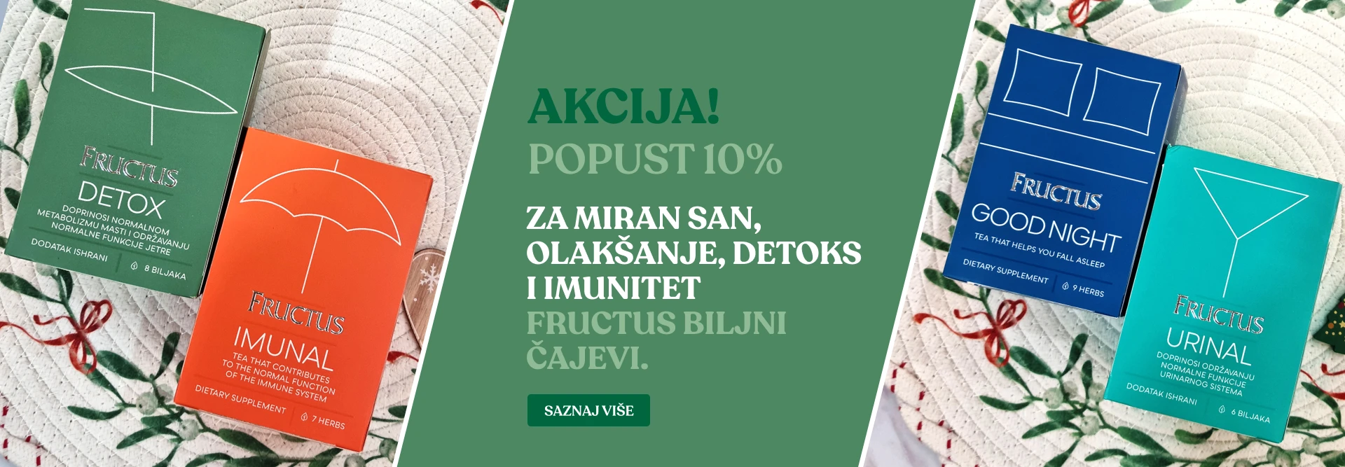 Za miran san, olakšanje, detoks i imunitet – Fructus biljni čajevi.