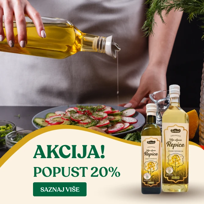 Nova organska ulja uljane repice – diskretan luksuz u kuhinji.