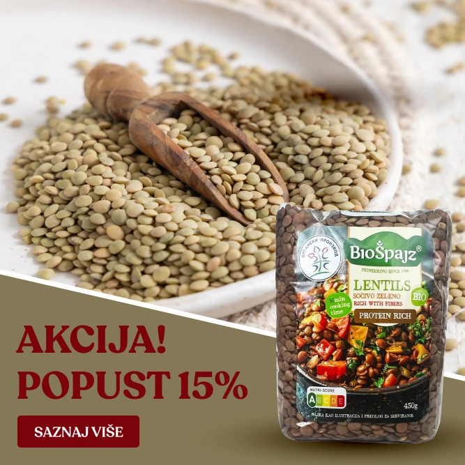 Može li hrana da hrani i telo i energiju? Zeleno sočivo, bogato proteinima i vlaknima.