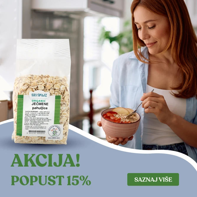 Tvoj trenutak mira u toploj činiji. Organske ječmene pahuljice za jutra koja počinju nežno.