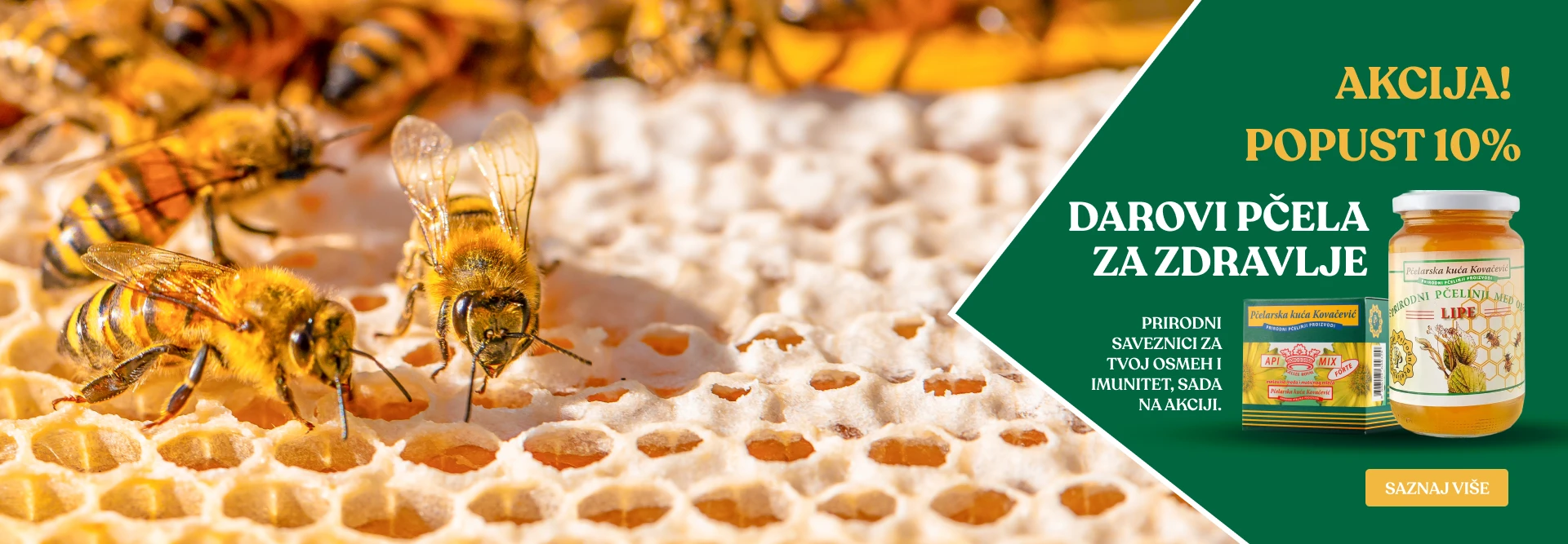 Darovi pčela za zdravlje. Prirodni saveznici za tvoj osmeh i imunitet, sada na akciji.