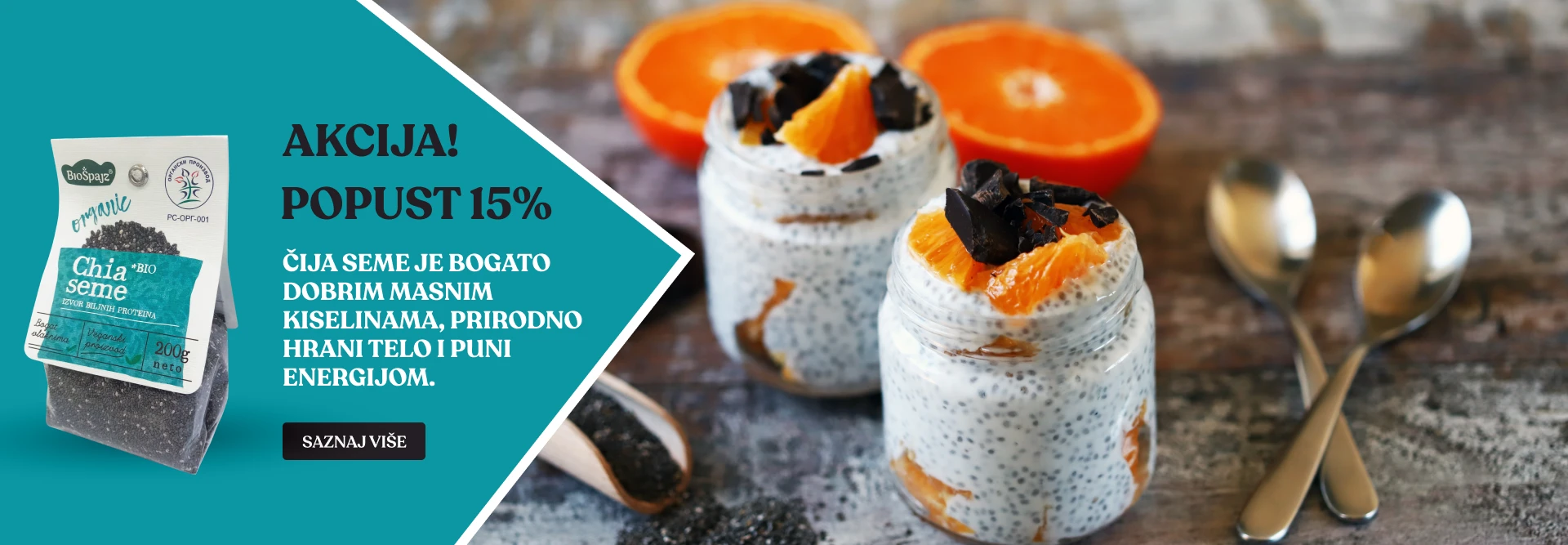 Čija seme je bogato dobrim masnim kiselinama, prirodno hrani telo i puni energijom.