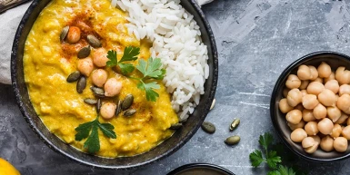 Kompletan biljni obrok: pirinač + naut