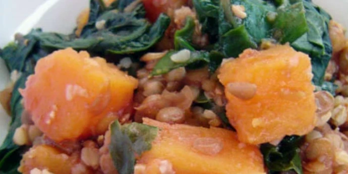 Heljda sa bundevom, sočivom i blitvom (bez glutena)