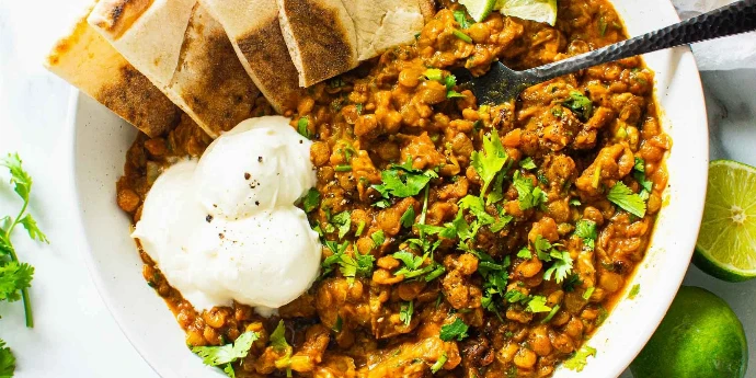 Kari sa zelenim sočivom