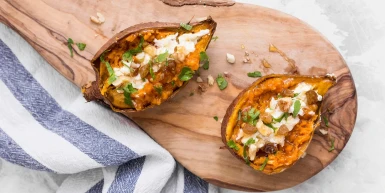 Slatki krompir punjen nautom