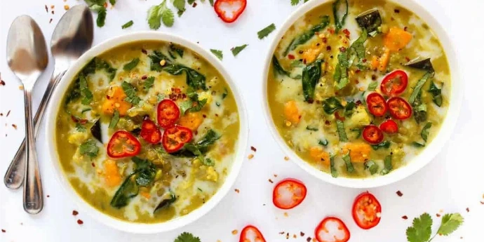 Zeleni kokos kari od sočiva