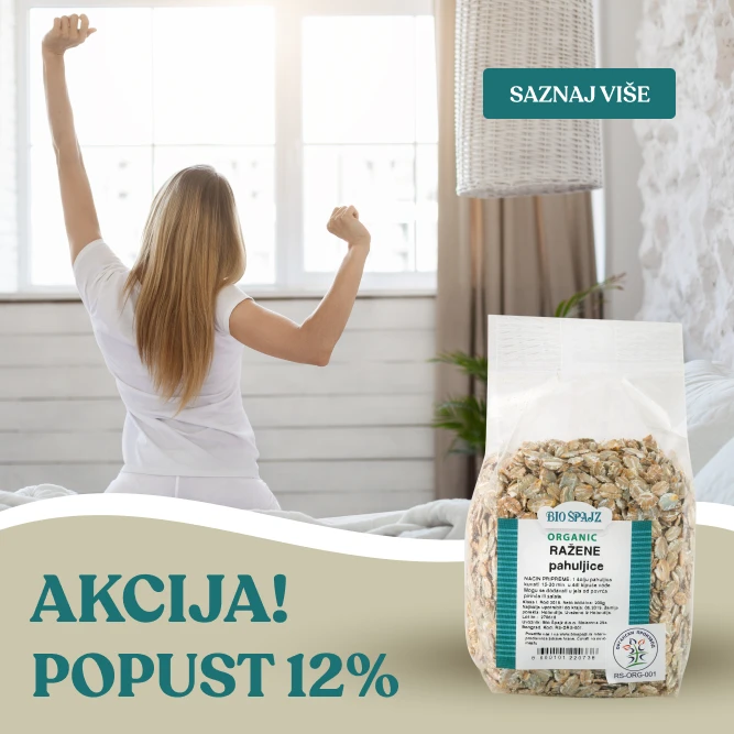 Ražene pahuljice pružaju stabilnu energiju, dobru sitost i snažan start dana.