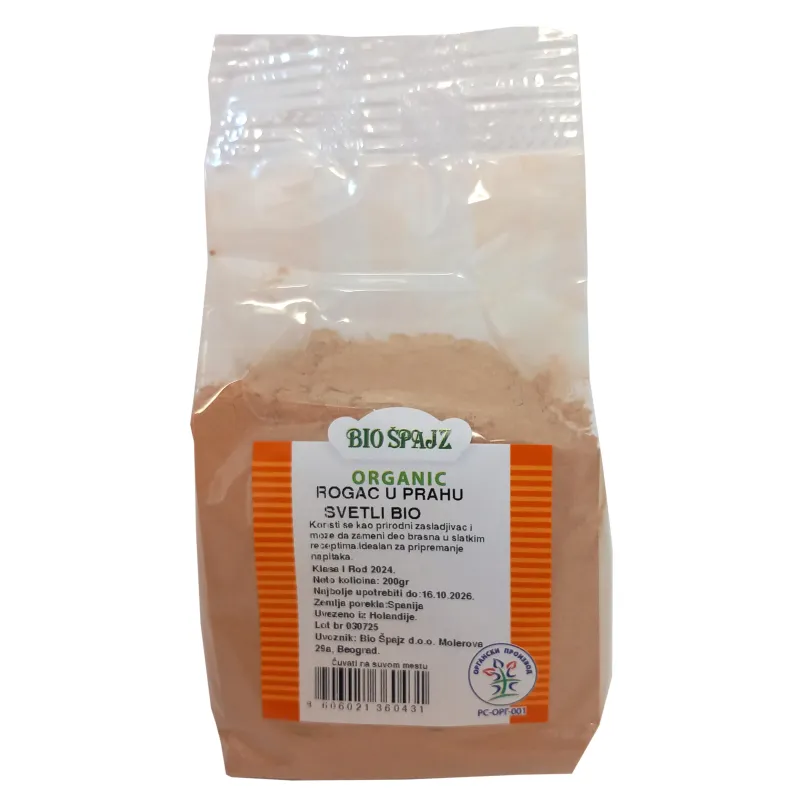 Rogač u prahu svetli (organski proizvod) 200 g Bio Špajz