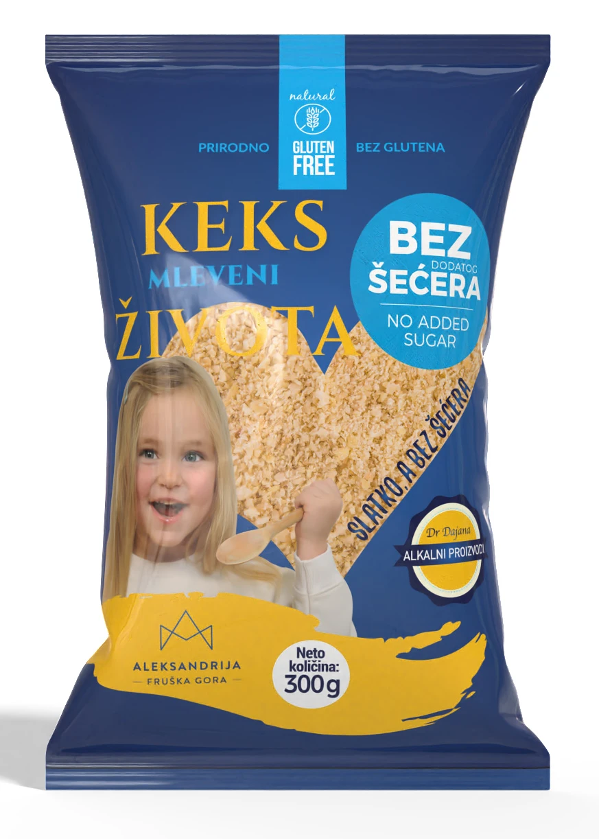 Mleveni keks života (sert. bez glutena) 300 g Aleksandrija