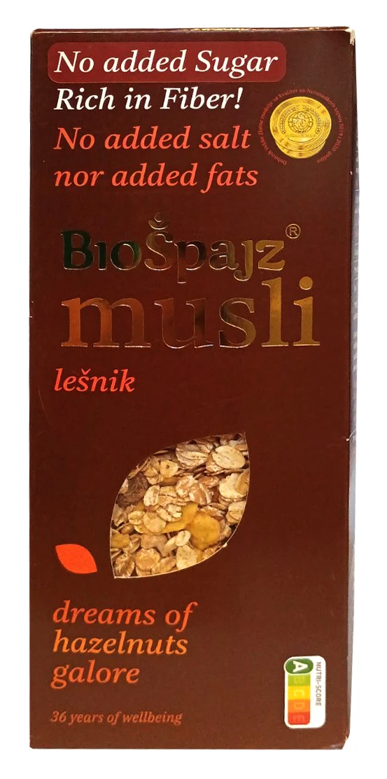 Musli - lešnik 400 g Bio Špajz