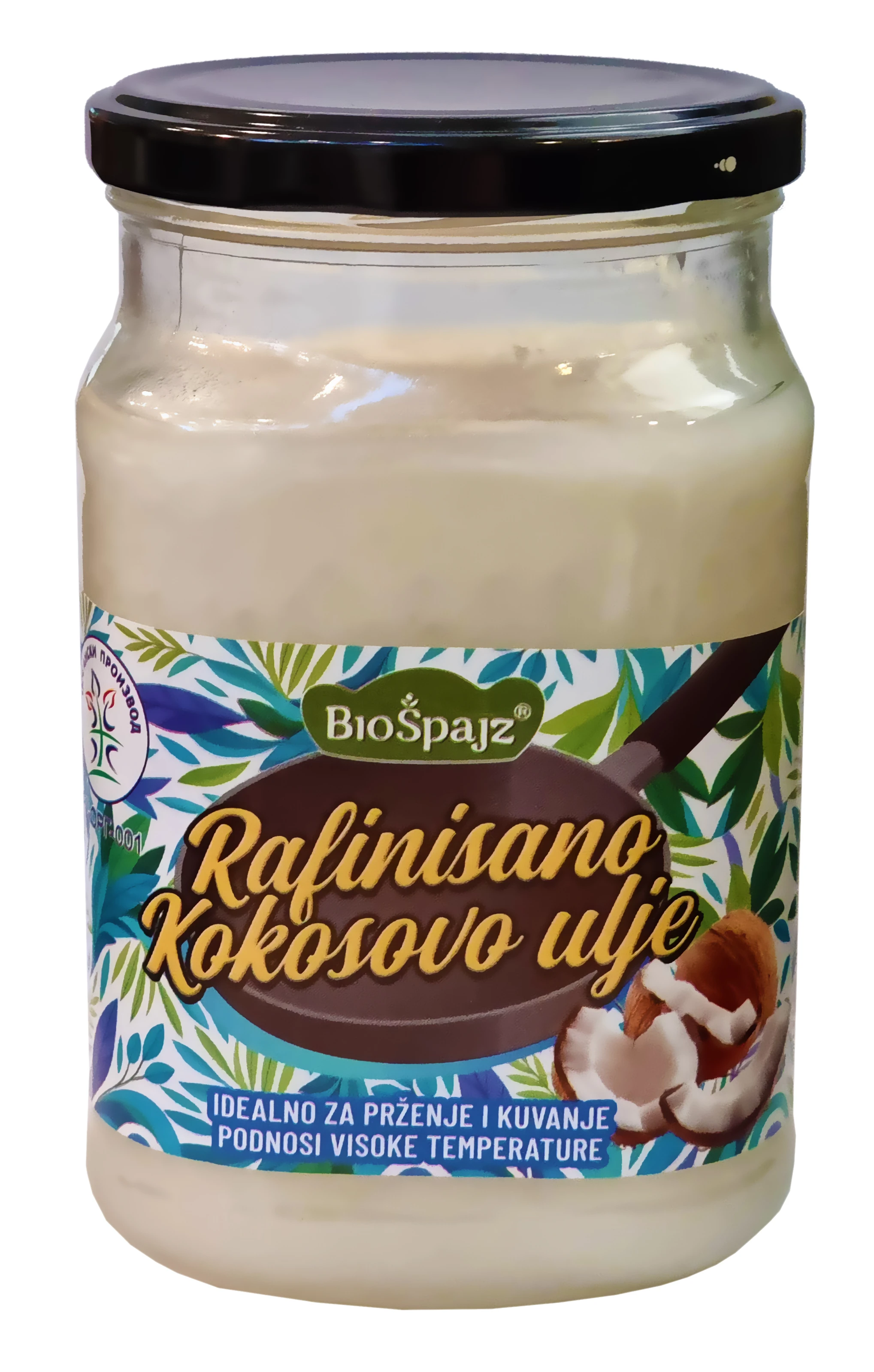 Rafinisano kokosovo ulje (organski proizvod) 550 g Bio Špajz