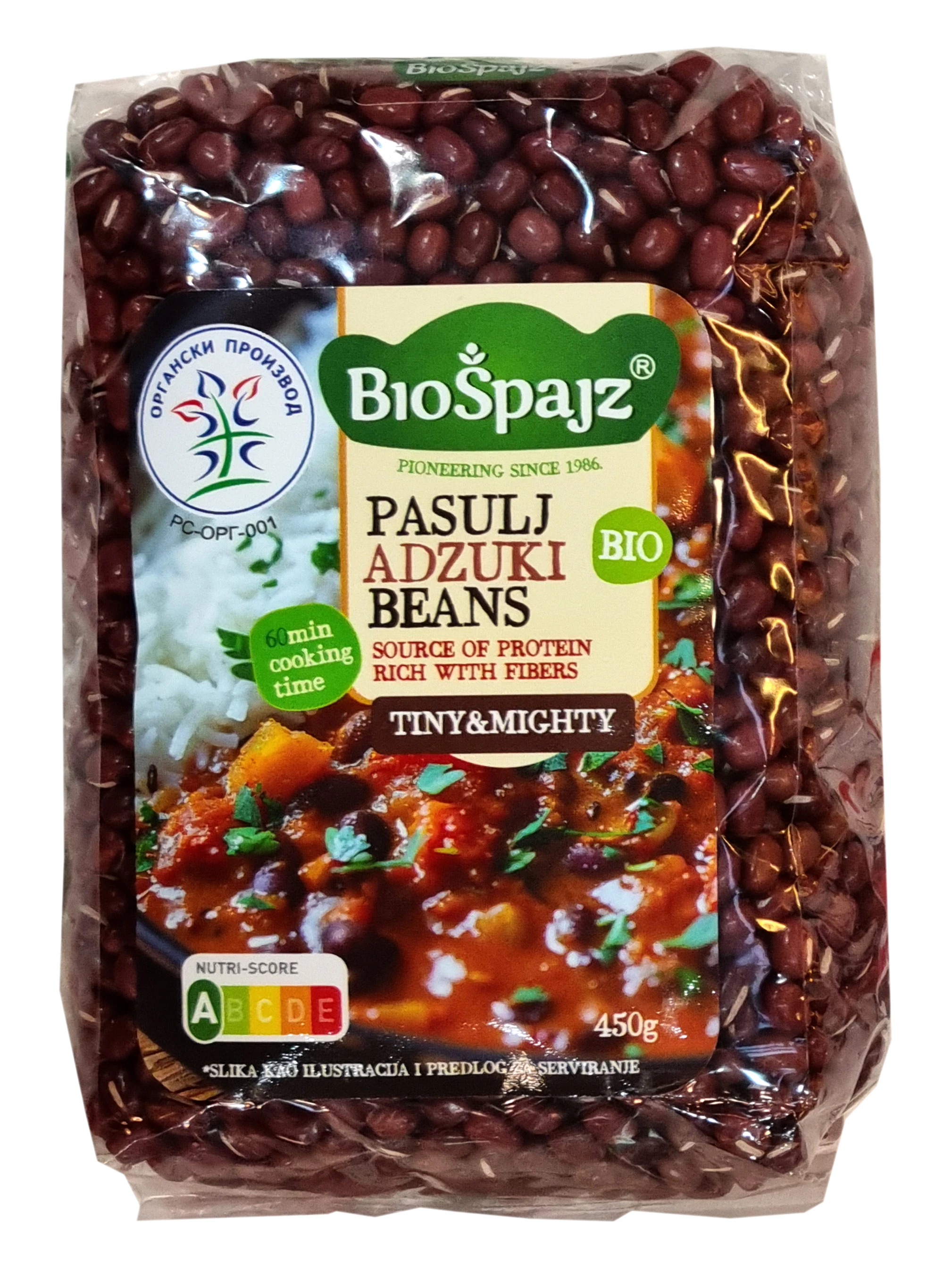 Pasulj azuki (organski proizvod)  450 g Bio Špajz