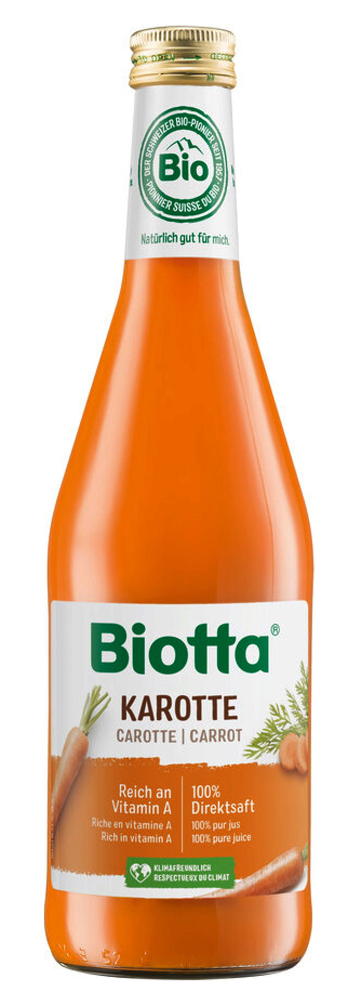 Mutni sok od šargarepe (organski proizvod) 500 ml Biotta