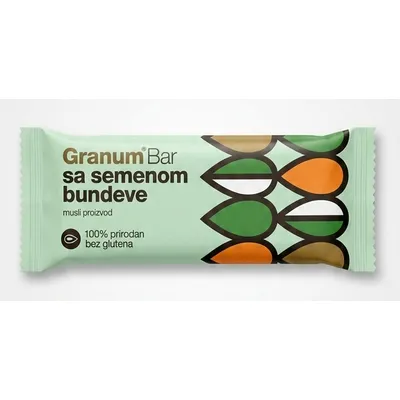 Energetska štanglica - bar sa bundevinim semenom 30 g Granum