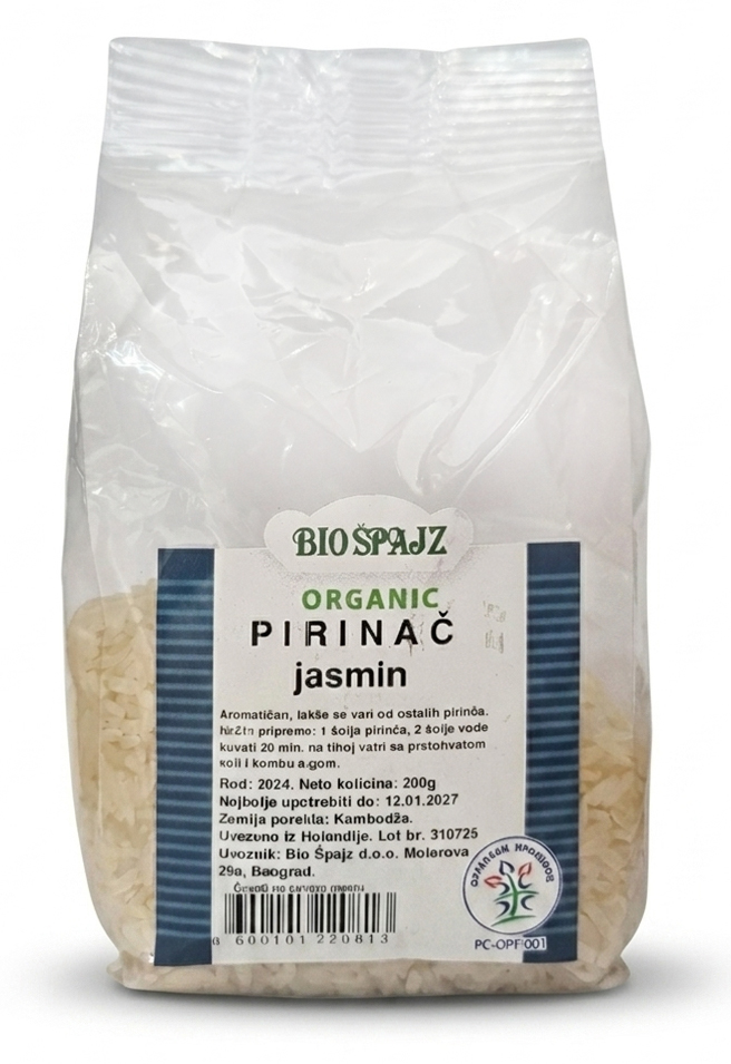 Jasmin pirinač (organski proizvod) 200 g Bio Špajz