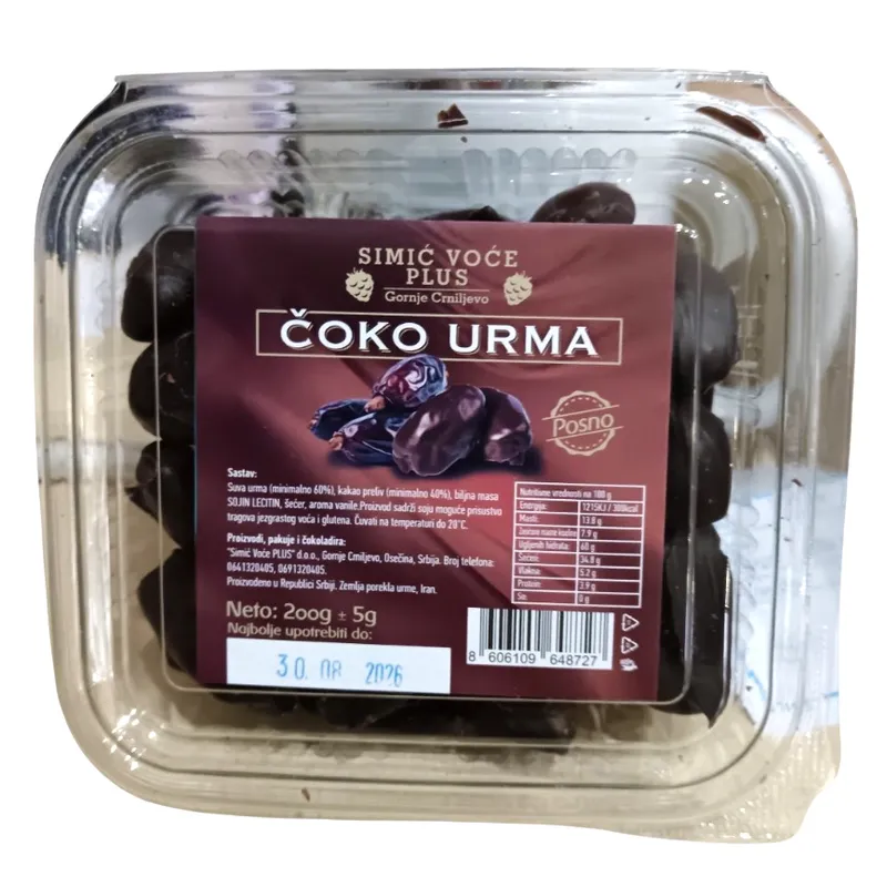 Čokoladirana urma 200 g Simić voće