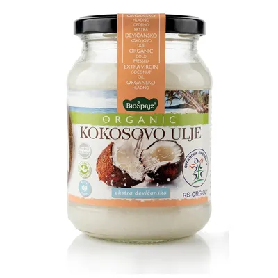 Hladno ceđeno nerafinisano kokosovo ulje (organski proizvod) 550 g Bio Špajz