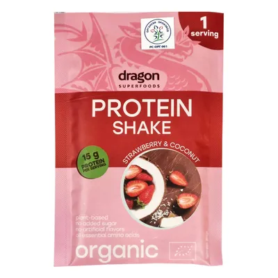 Protein shake jagoda i kokos (organski proizvod) 30 g Dragon Superfoods