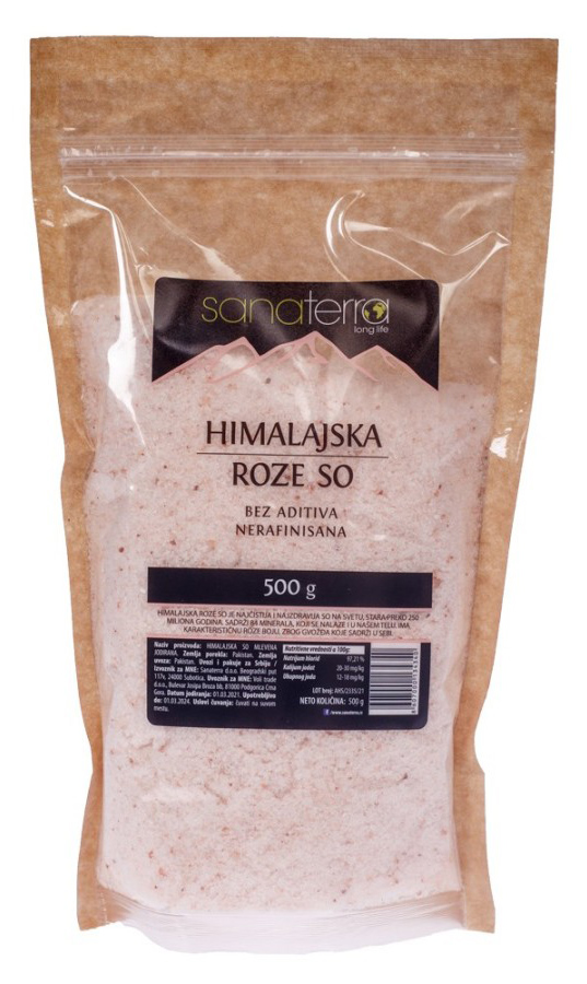 Himalajska kamena sitna roze so 500 g Sanaterra