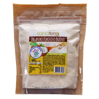 Brašno kokosovo (organski proizvod) 100g Sanaterra