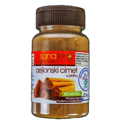 Cejlonski cimet (organski proizvod) 40 g Sanaterra
