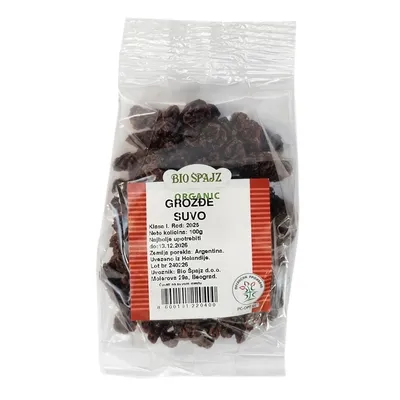 Suvo grožđe (organski proizvod) 100 g Bio Špajz