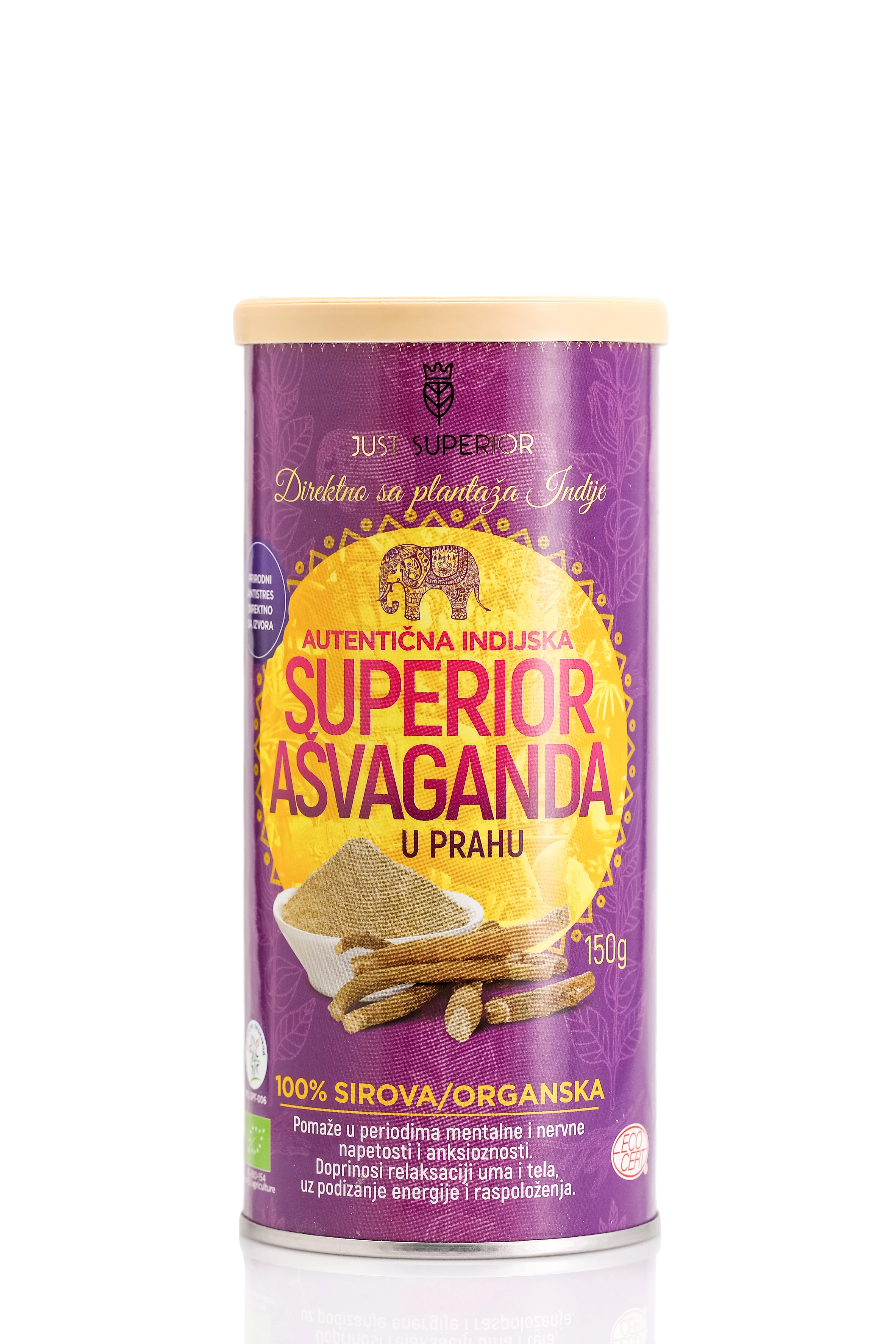 Ašvaganda u prahu (organski proizvod) 150 g Just Superior