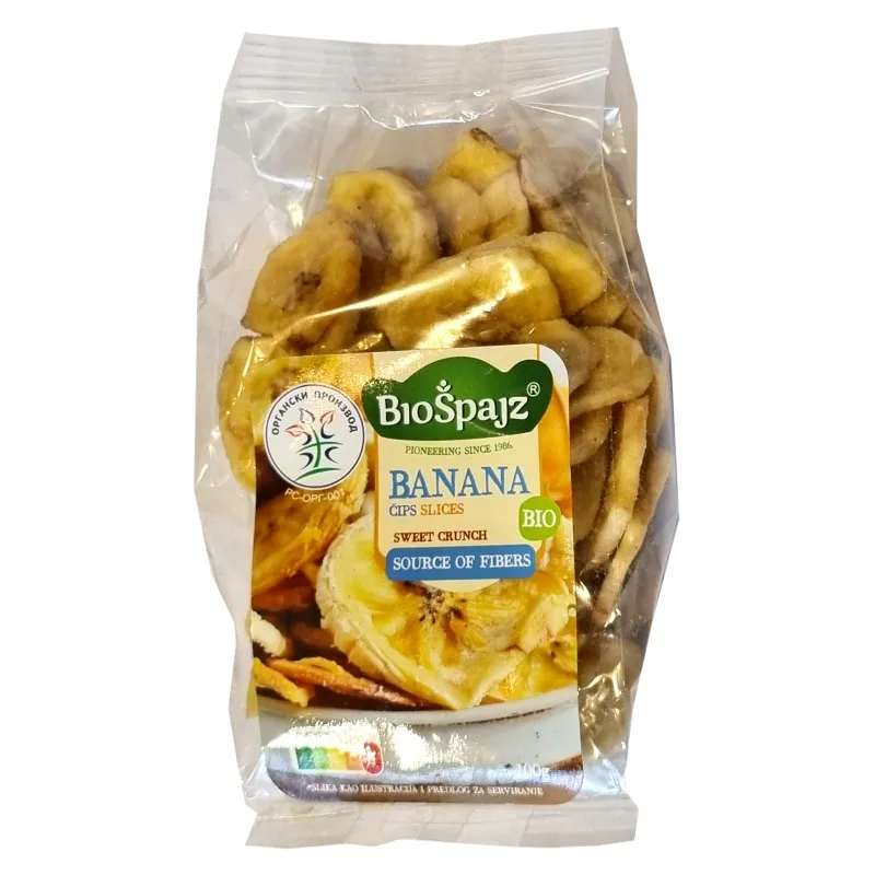 Banana čips (organski proizvod) 100 g Bio Špajz