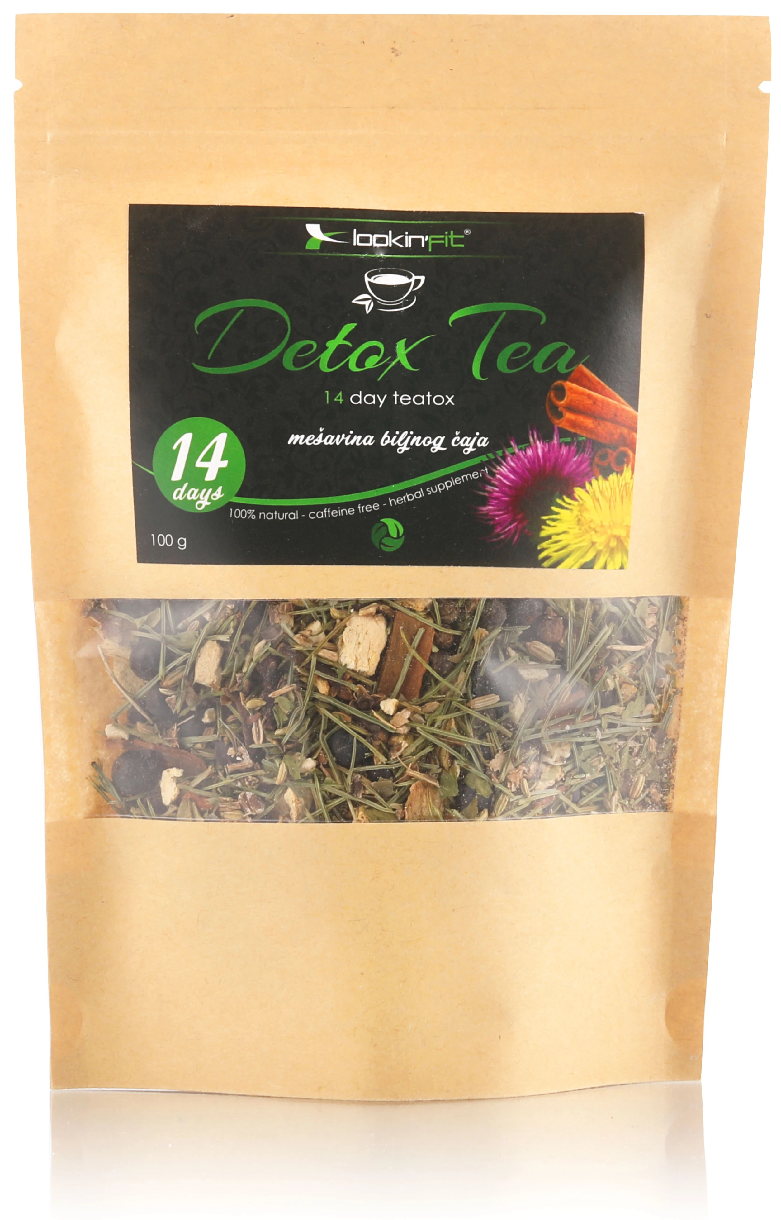 Čaj Detox - za detoksikaciju 100 g Lookin'fit