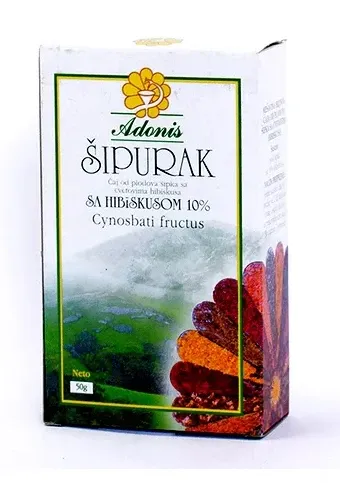 Čaj šipurak sa hibiskusom 10% 50 g Adonis