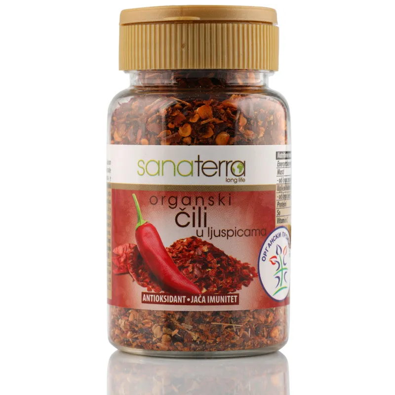 Čili u ljuspicama (organski proizvod) 40 g Sanaterra