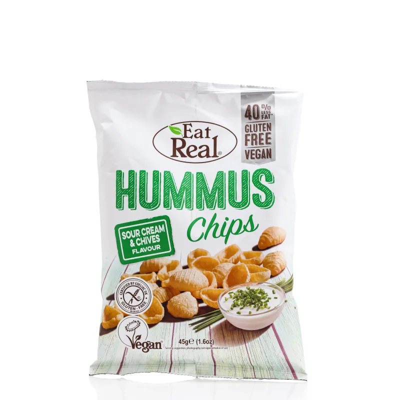 Čips od humusa sa kiselim kremom i vlašcem (sert. bez glutena) 45 g Eat Real