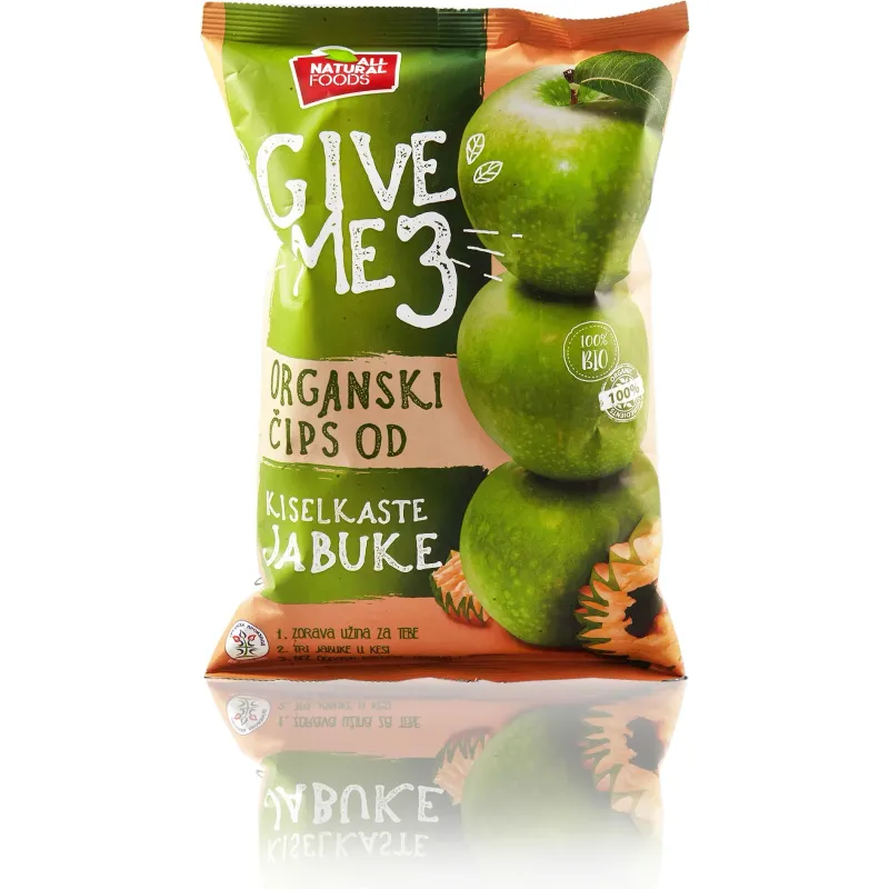 Čips od jabuke Tangy (organski proizvod) 40 g All Natural Foods