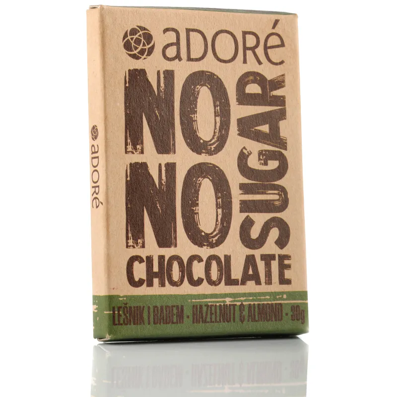 Čokolada sa lešnikom i bademom 30 g Adore Chocolat