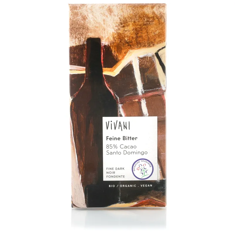 Crna čokolada 85% kakaa (organski proizvod) 100 g Ecofinia