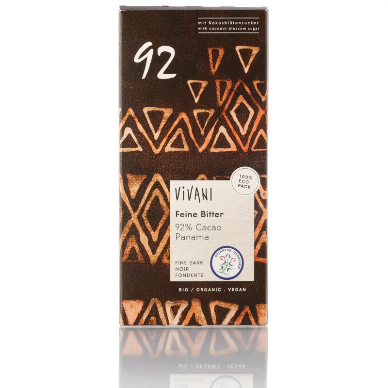 Crna čokolada 92% kakaa (organski proizvod) 80 g Ecofinia