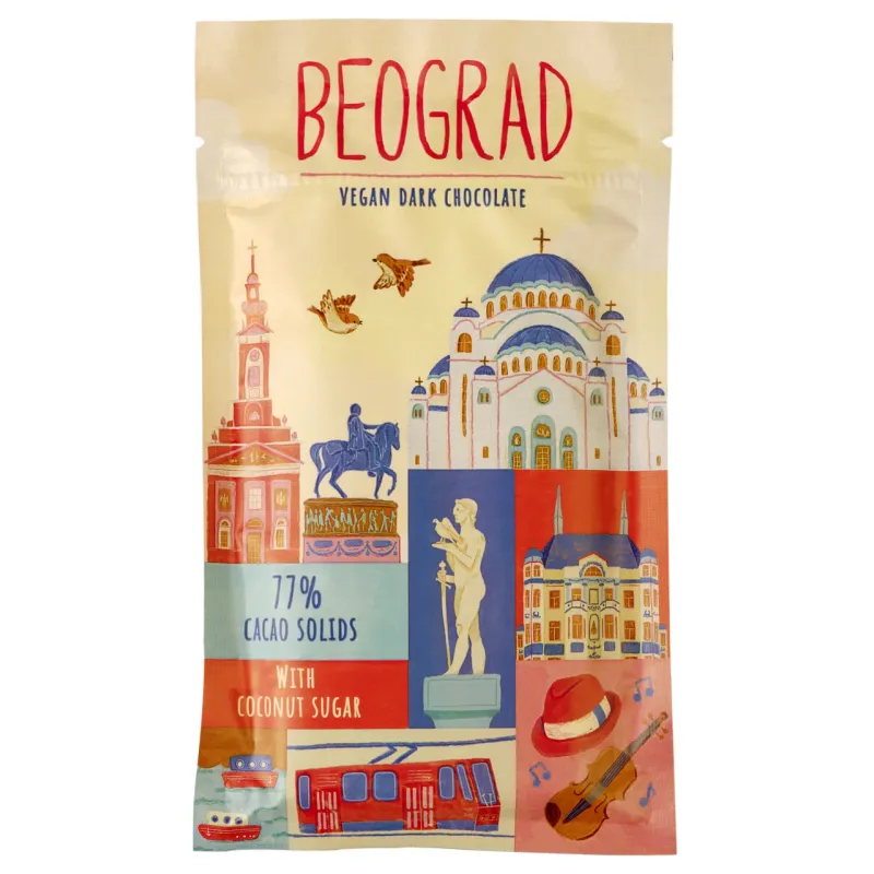 Crna čokolada Beograd 77% 100 g Chocollama