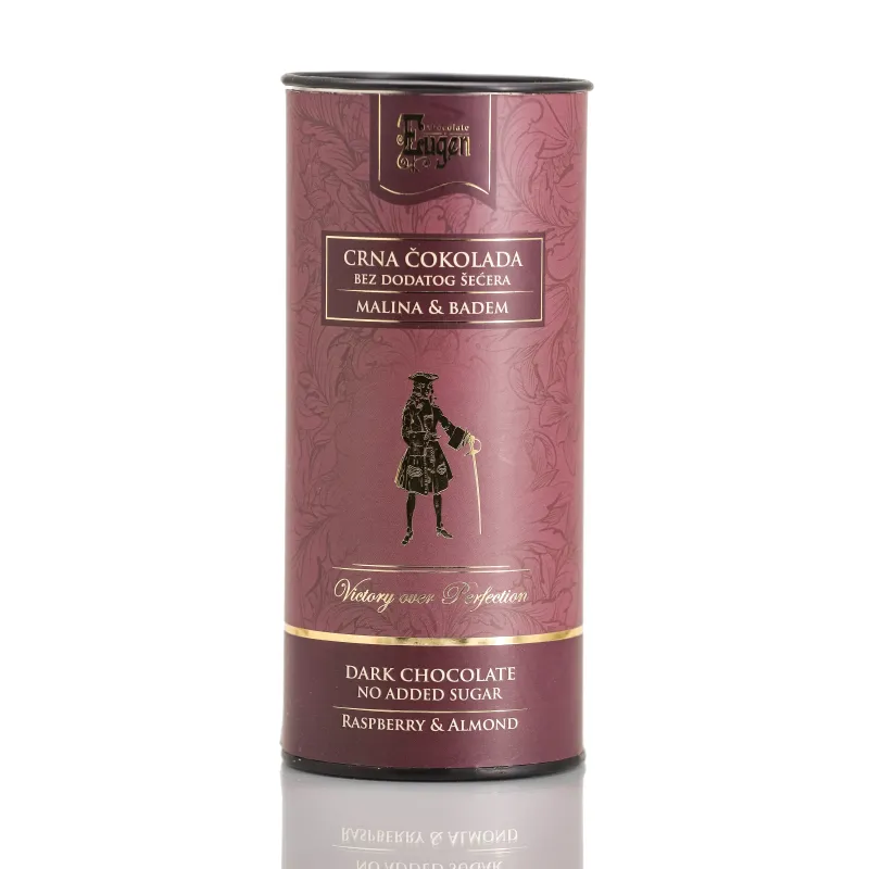 Crna čokolada bez dodatog šećera malina i badem 100 g Eugen