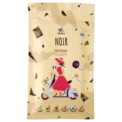 Crna čokolada Noir 77% 100 g Chocollama