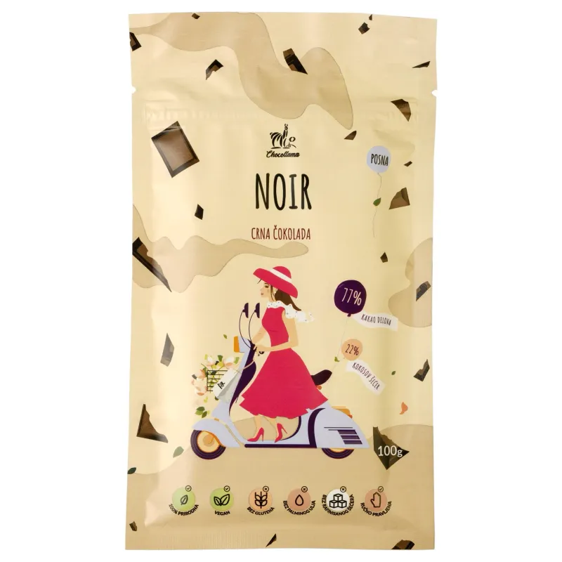Crna čokolada Noir 77% 100 g Chocollama