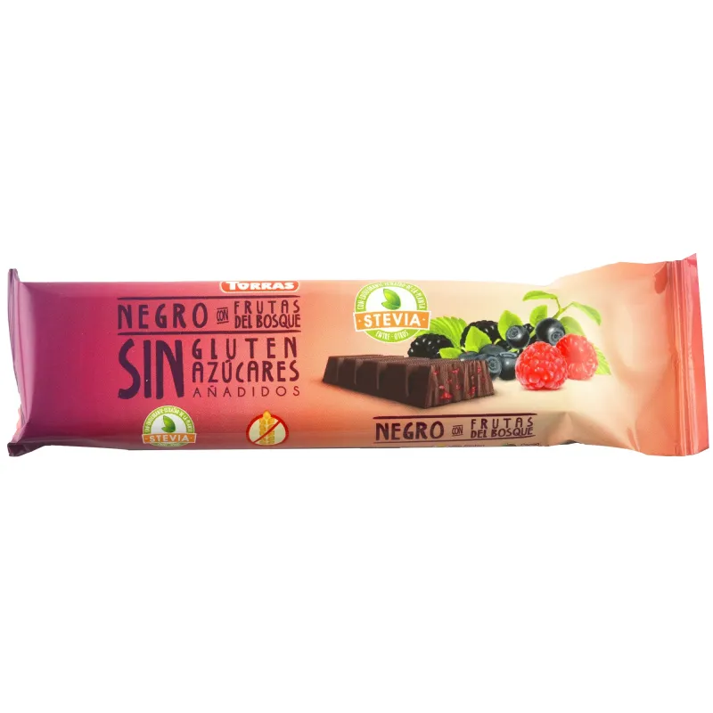 Crna čokolada sa šumskim voćem 58% kakaa (sert. bez glutena) (dijet) 35 g Torras