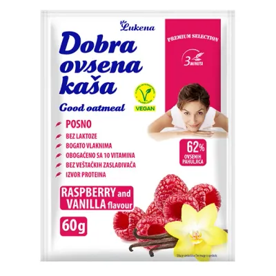 Dobra ovsena kaša malina i vanila 60 g Lomax